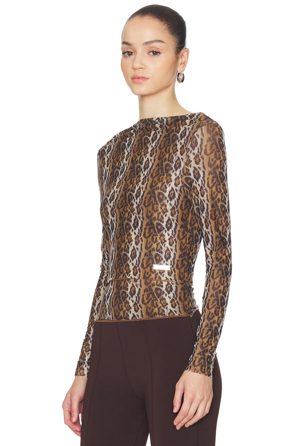 House Of Sunny Leopard Layered Long Sleeve In Multi