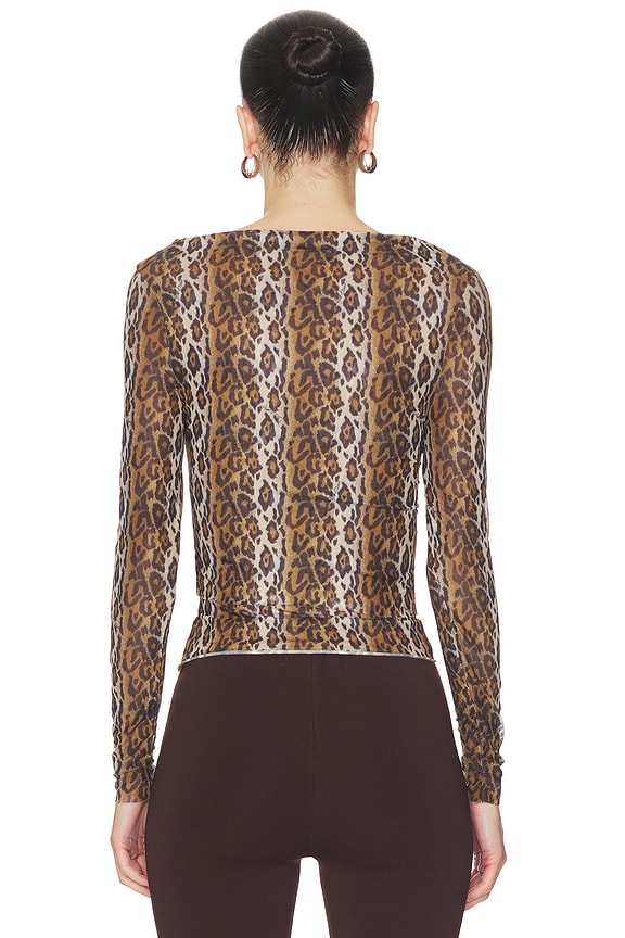 House Of Sunny Leopard Layered Long Sleeve In Multi