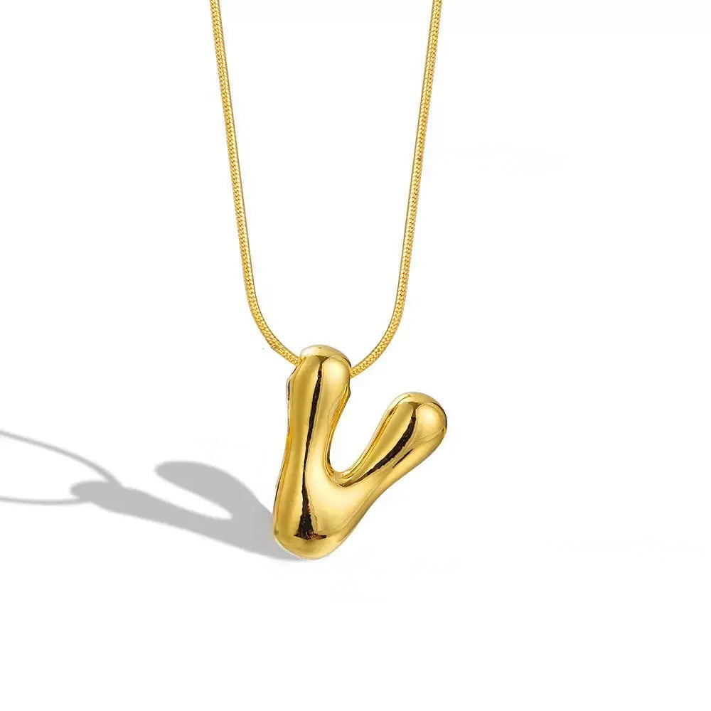 Alphabet Necklace V2 (Pendant + Chain)