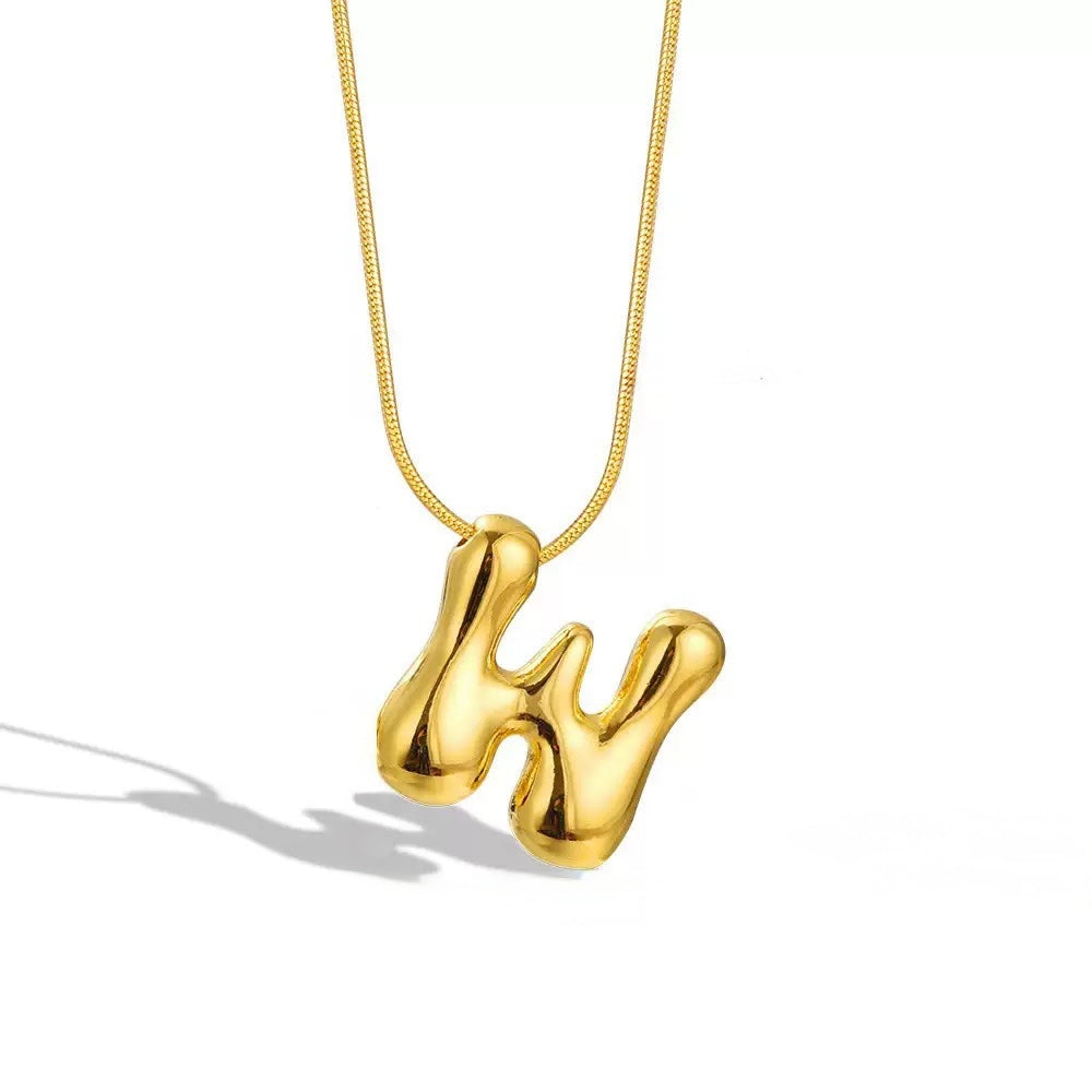 Alphabet Necklace V2 (Pendant + Chain)
