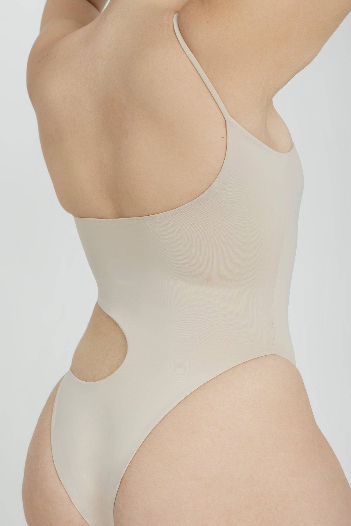 RIOT SWIM Blaise One Piece swimsuit in coconut color, featuring a sleek, stylish design perfect for swimwear fashion.