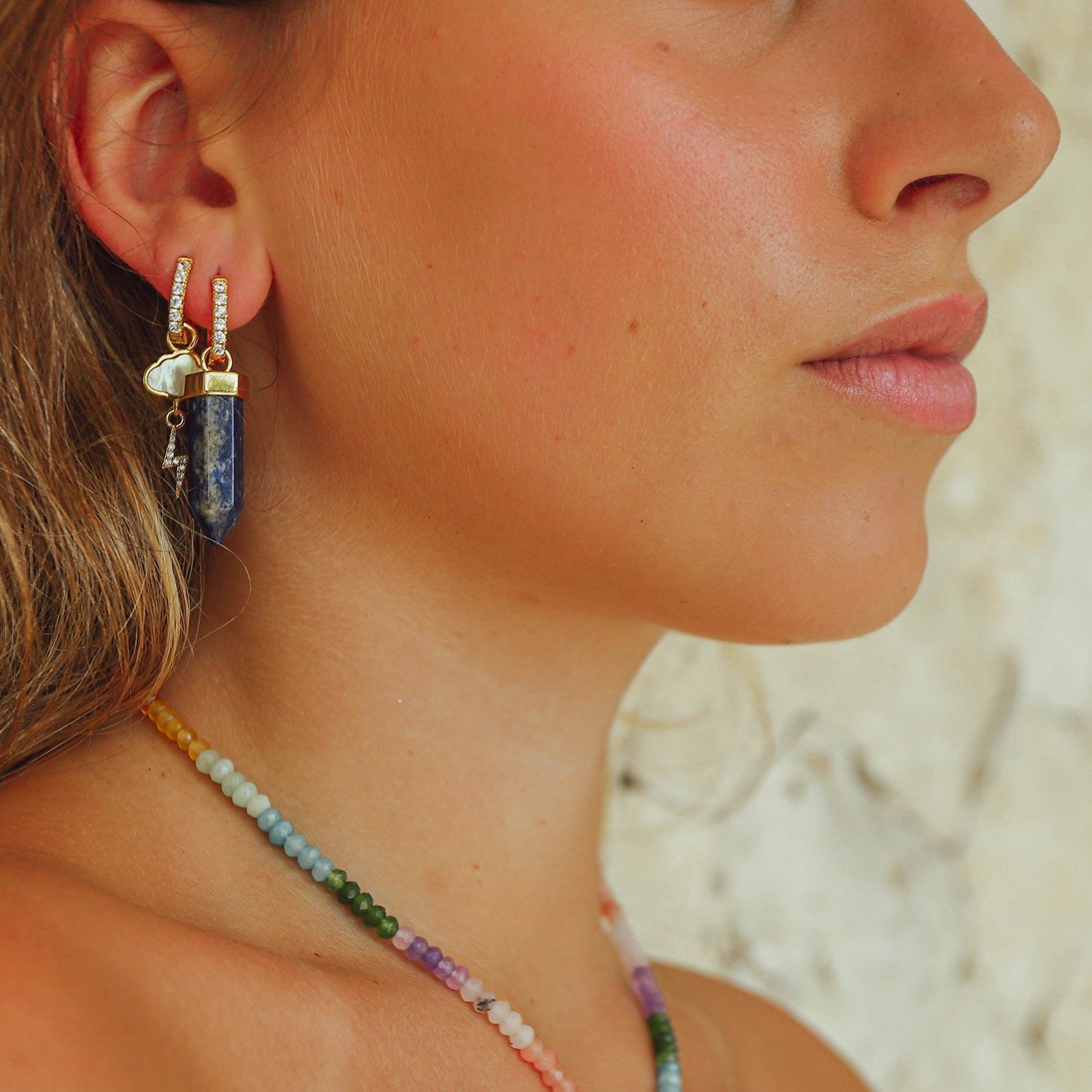 The Manifest Earrings (Blue Lapis)