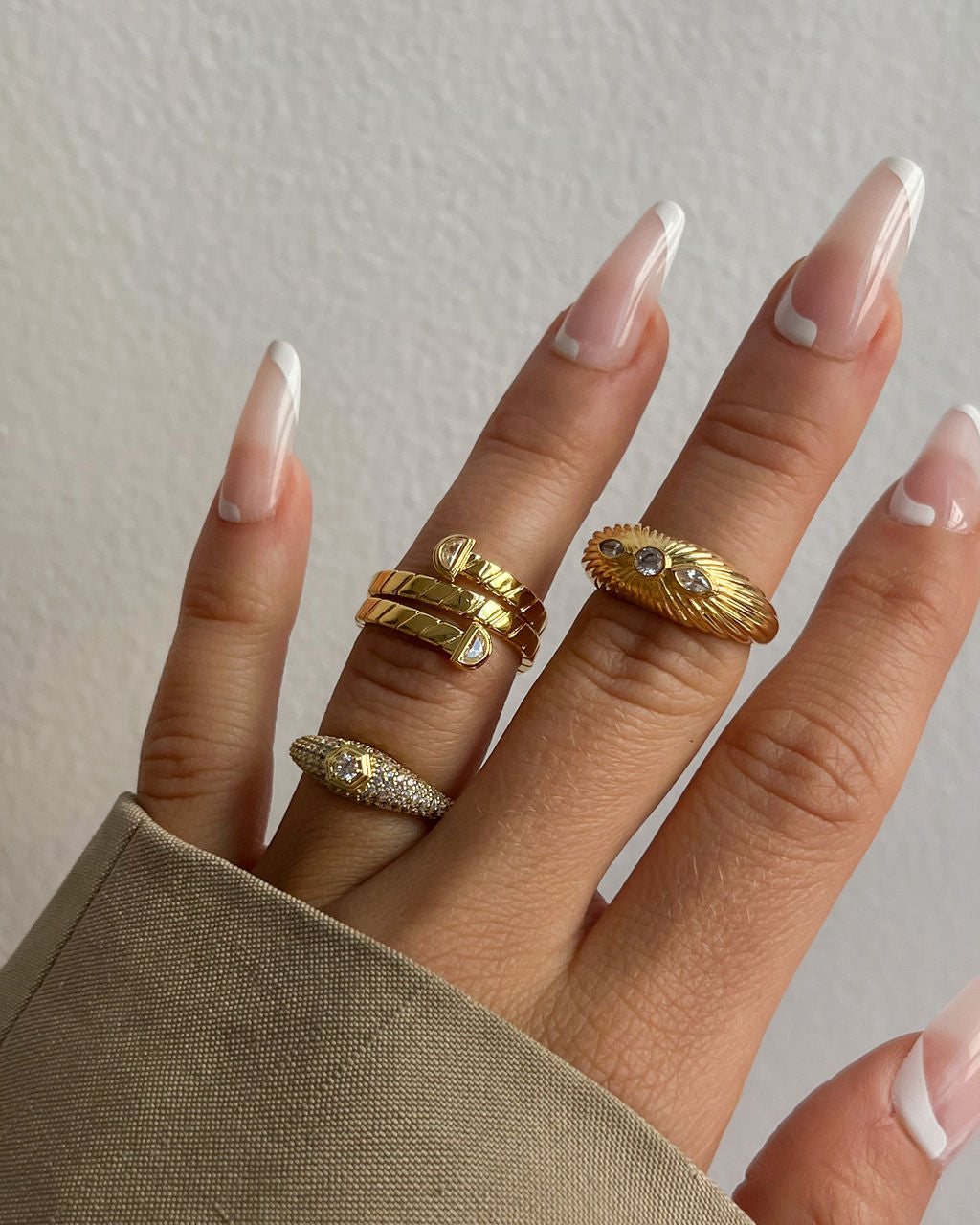 Snake Chain Wrap Ring- Gold