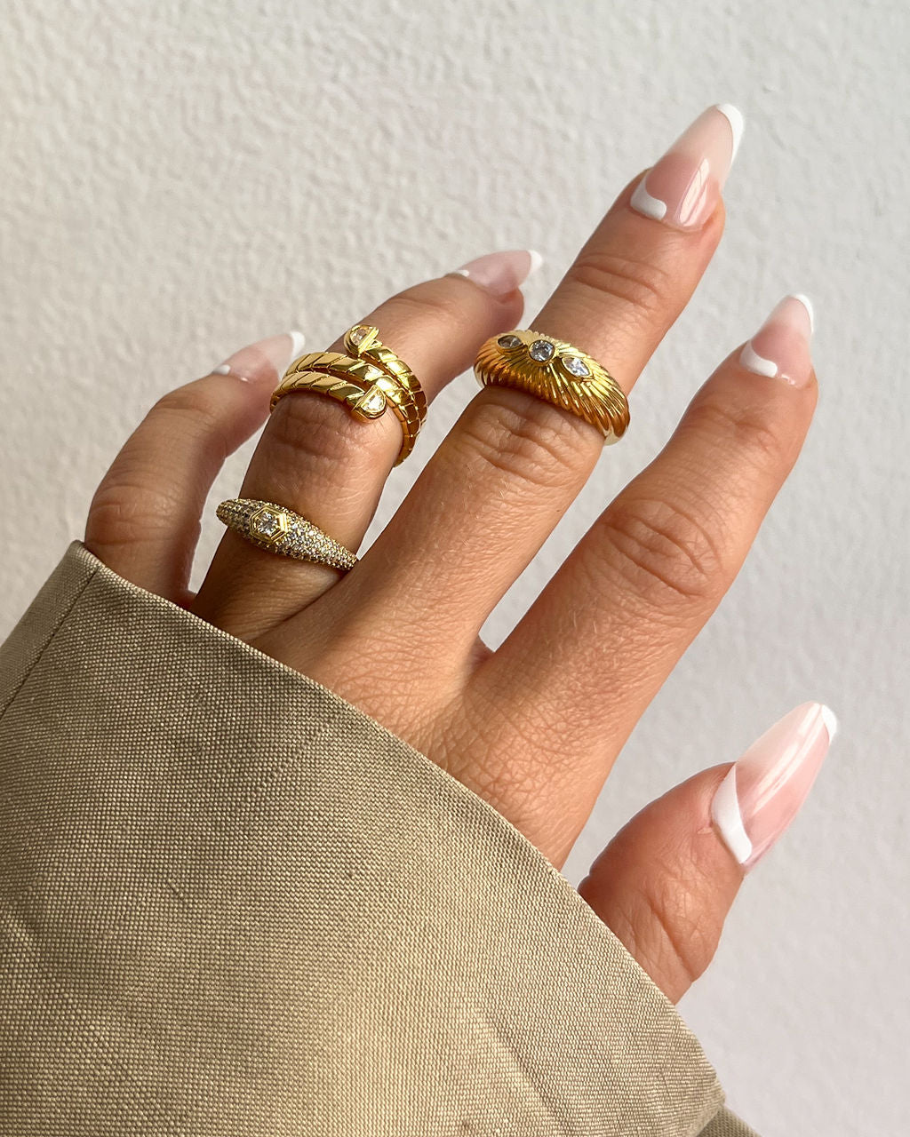 Snake Chain Wrap Ring- Gold