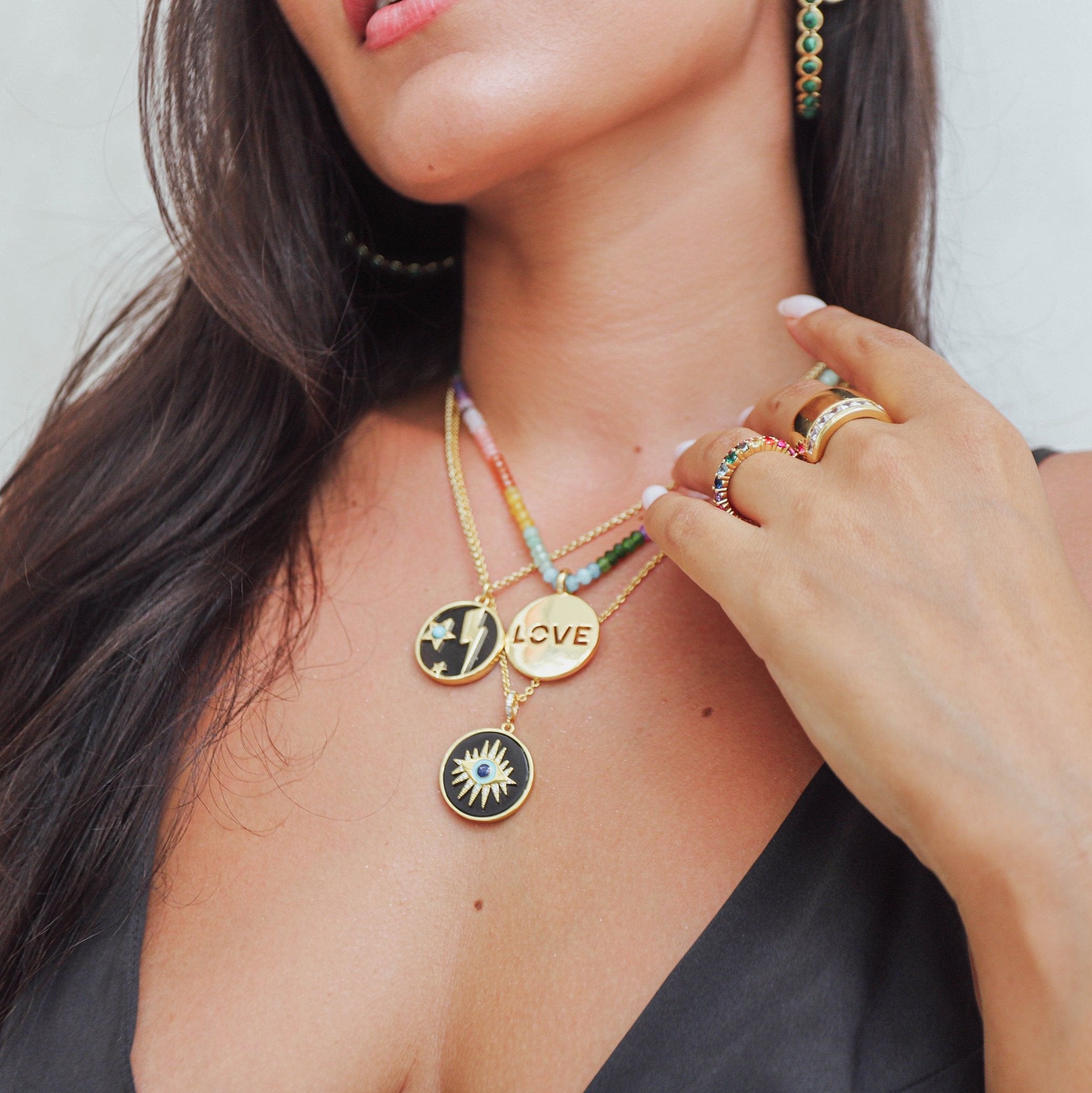 I Am Protected Necklace - Mykonos Edition (black onyx)