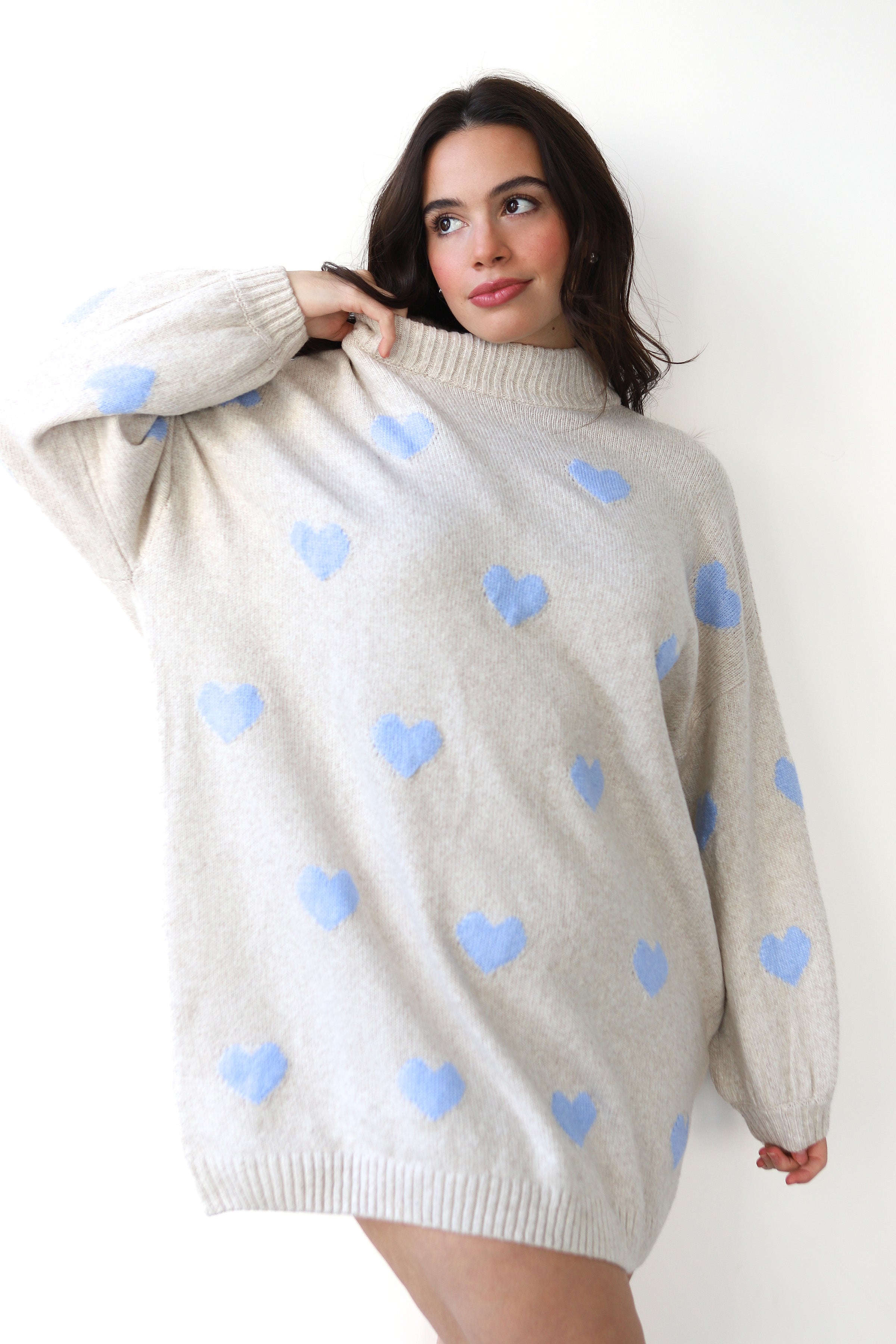 Bellamy Mini Dress - Sky Hearts