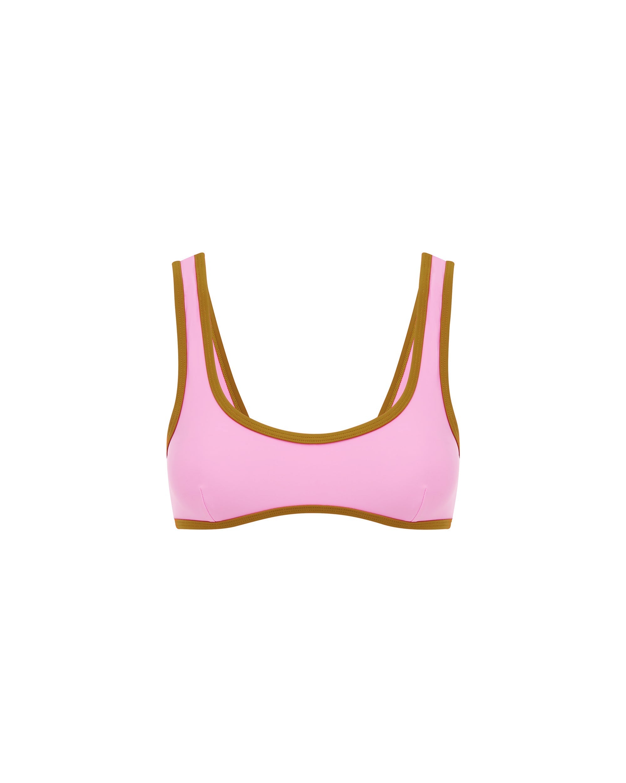 Studio image of the front of the 90s Duo Crop - Cacau.