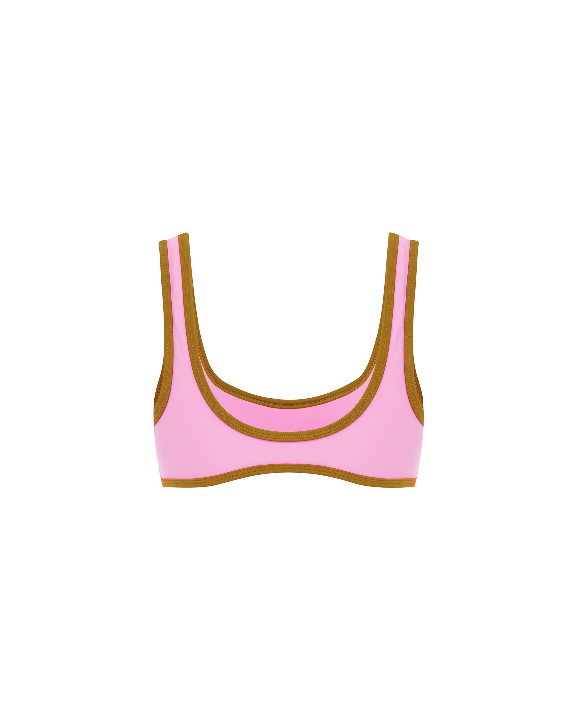 Studio image of the back of the 90s Duo Crop - Cacau.