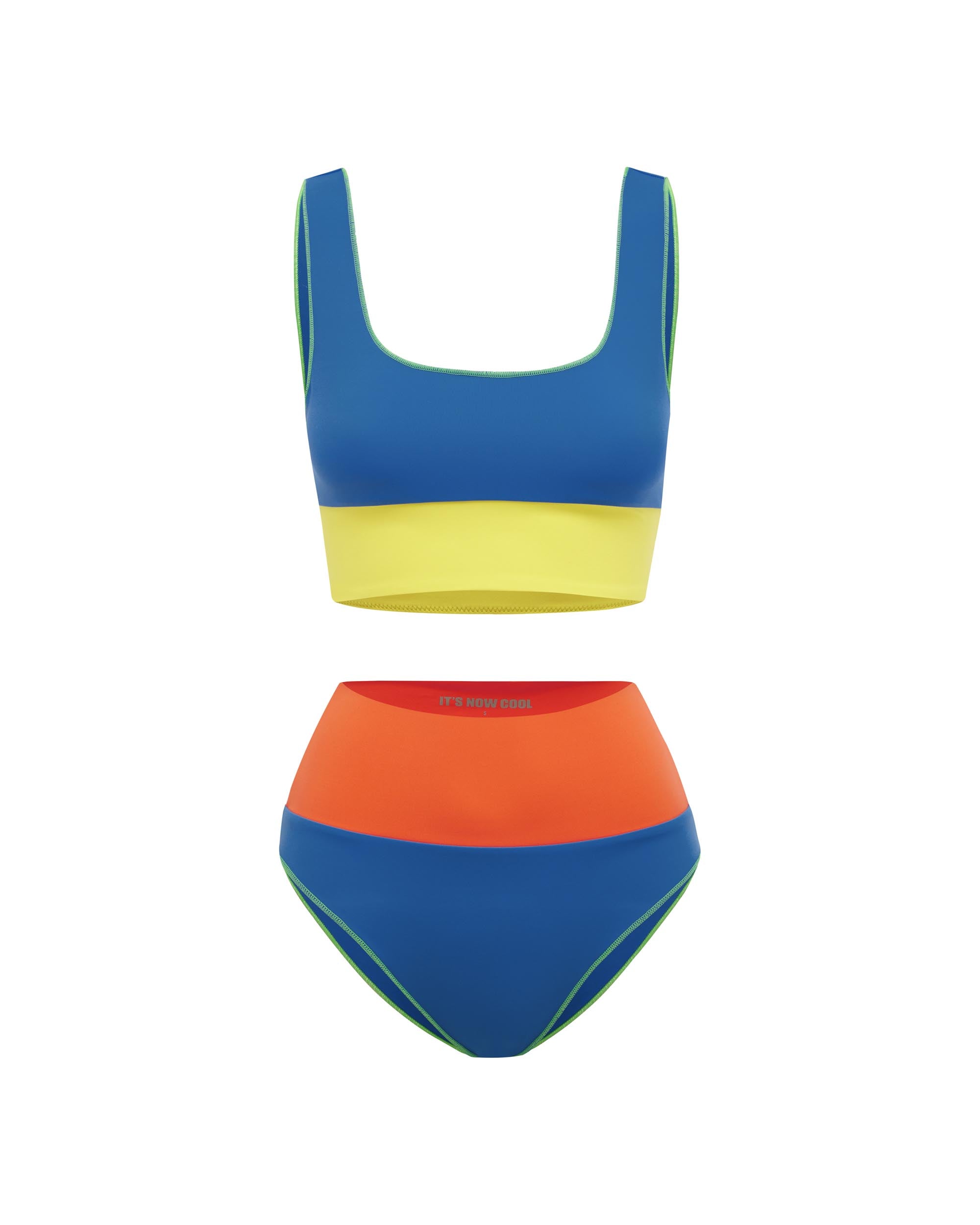 Studio image of the front of the Contour Crop Top - Surfs Up.