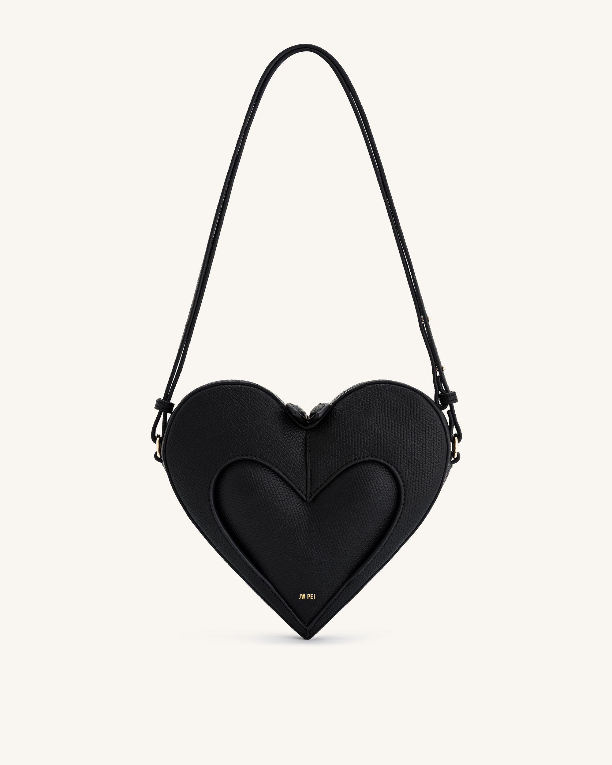 Francisca Heart Shaped Crossbody Bag - Black – Miami Sample