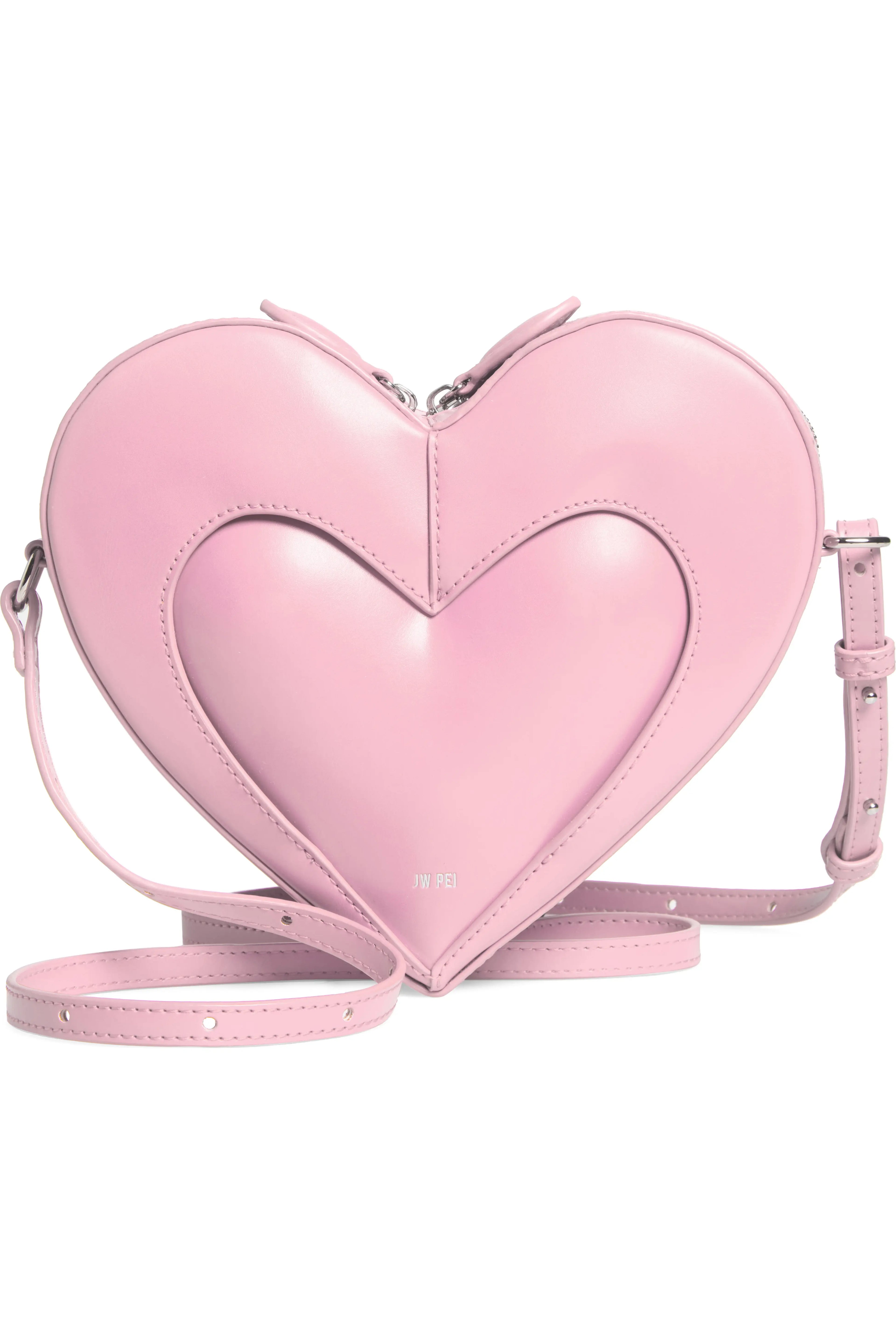 Francisca Heart Shaped Crossbody Bag - Pink
