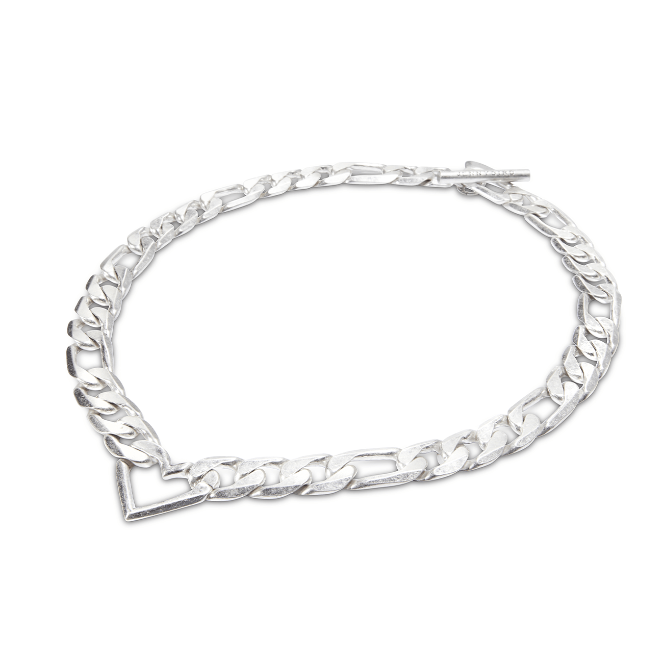 Vera Chain in Silver on White Background 