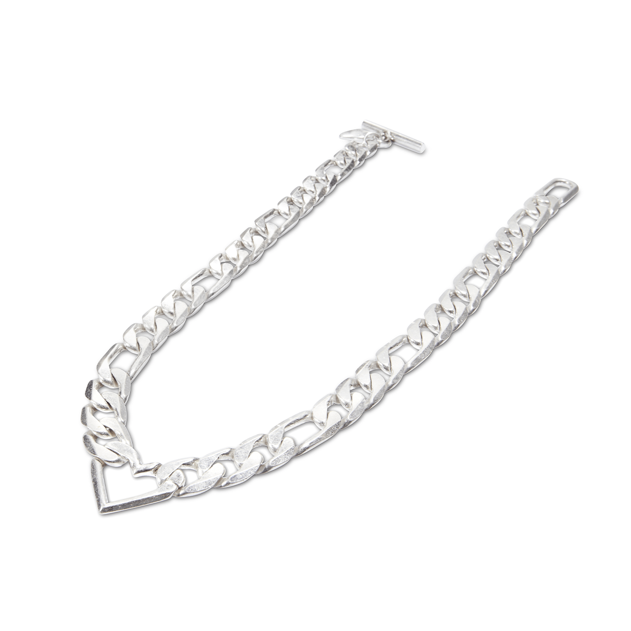 Vera Chain in Silver on White Background Close Up