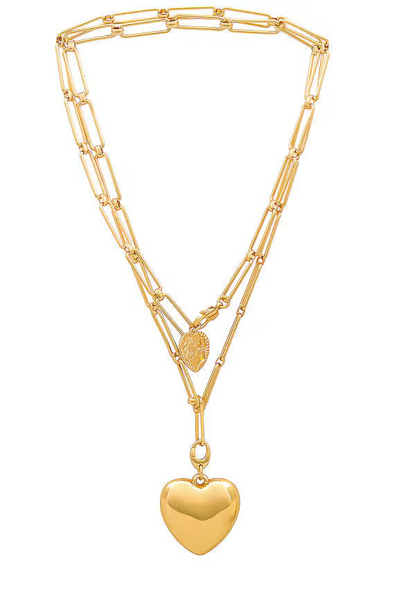 Puffy heart necklace - Revolve