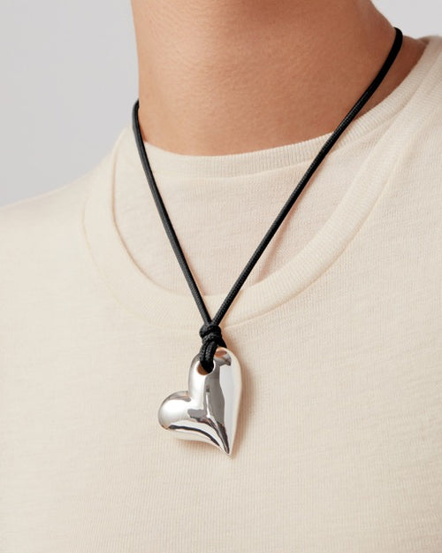 Art Heart On A String Necklace