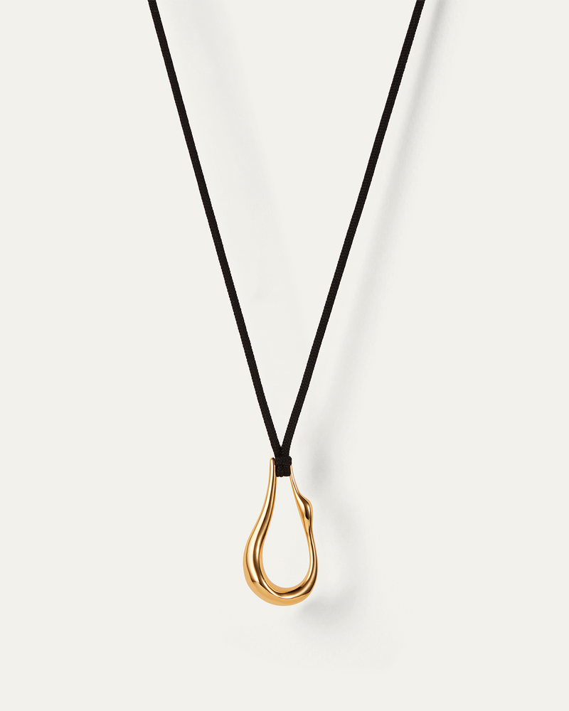 Egret Rope Necklace Gold