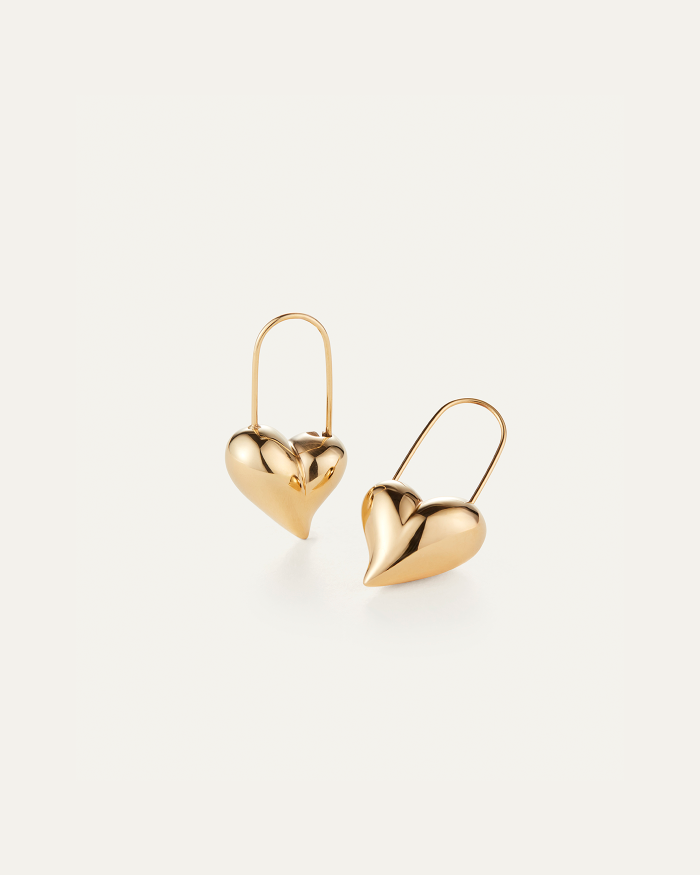 Celeste Heart Earrings Gold