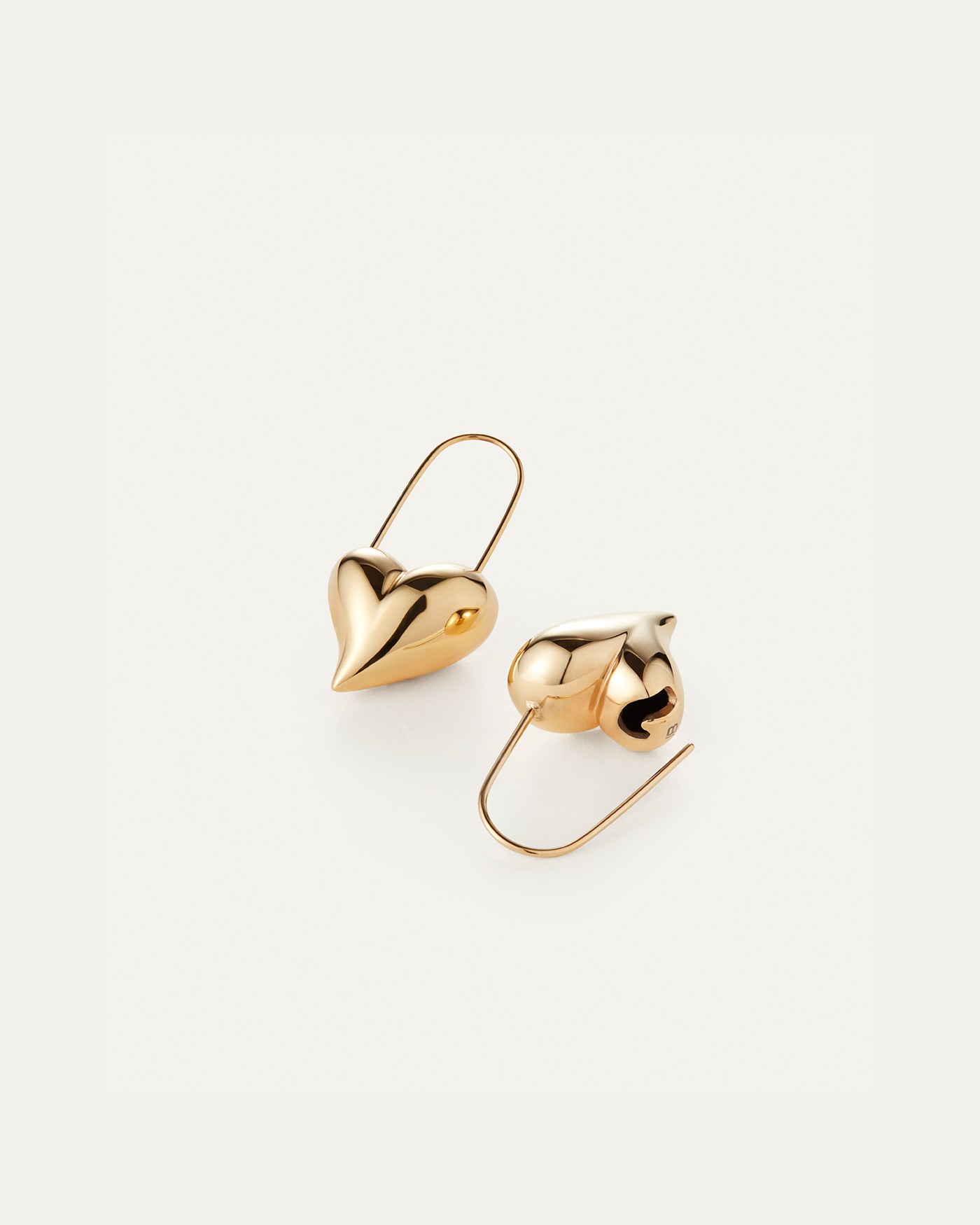 Celeste Heart Earrings Gold