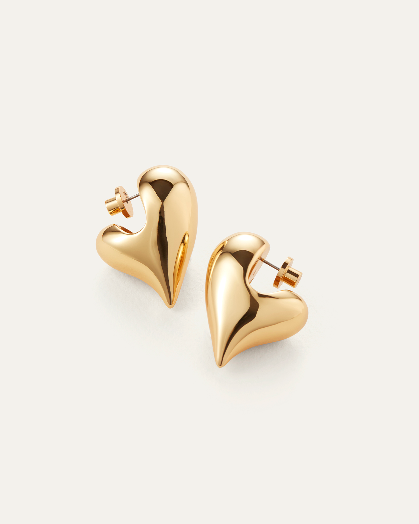 JENNY BIRD Art Heart Puff Earrings Gold Puff Earrings For Women