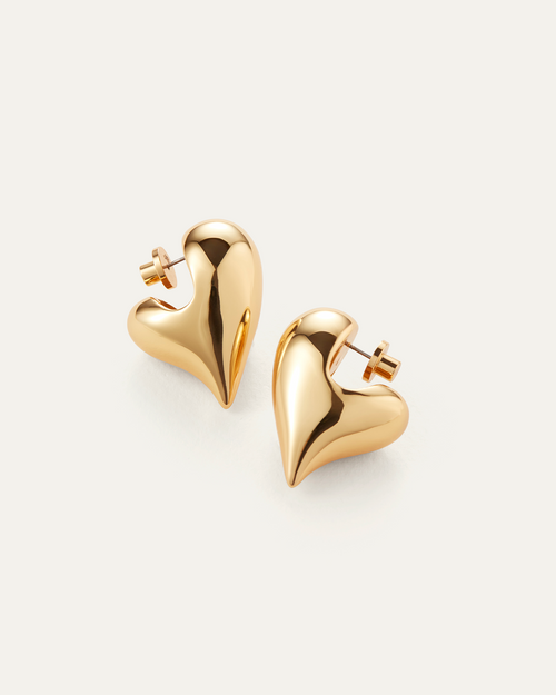 JENNY BIRD Art Heart Puff Earrings Gold Puff Earrings For Women