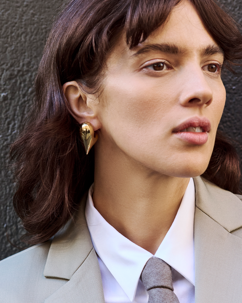 JENNY BIRD Art Heart Puff Earrings Gold Puff Earrings For Women