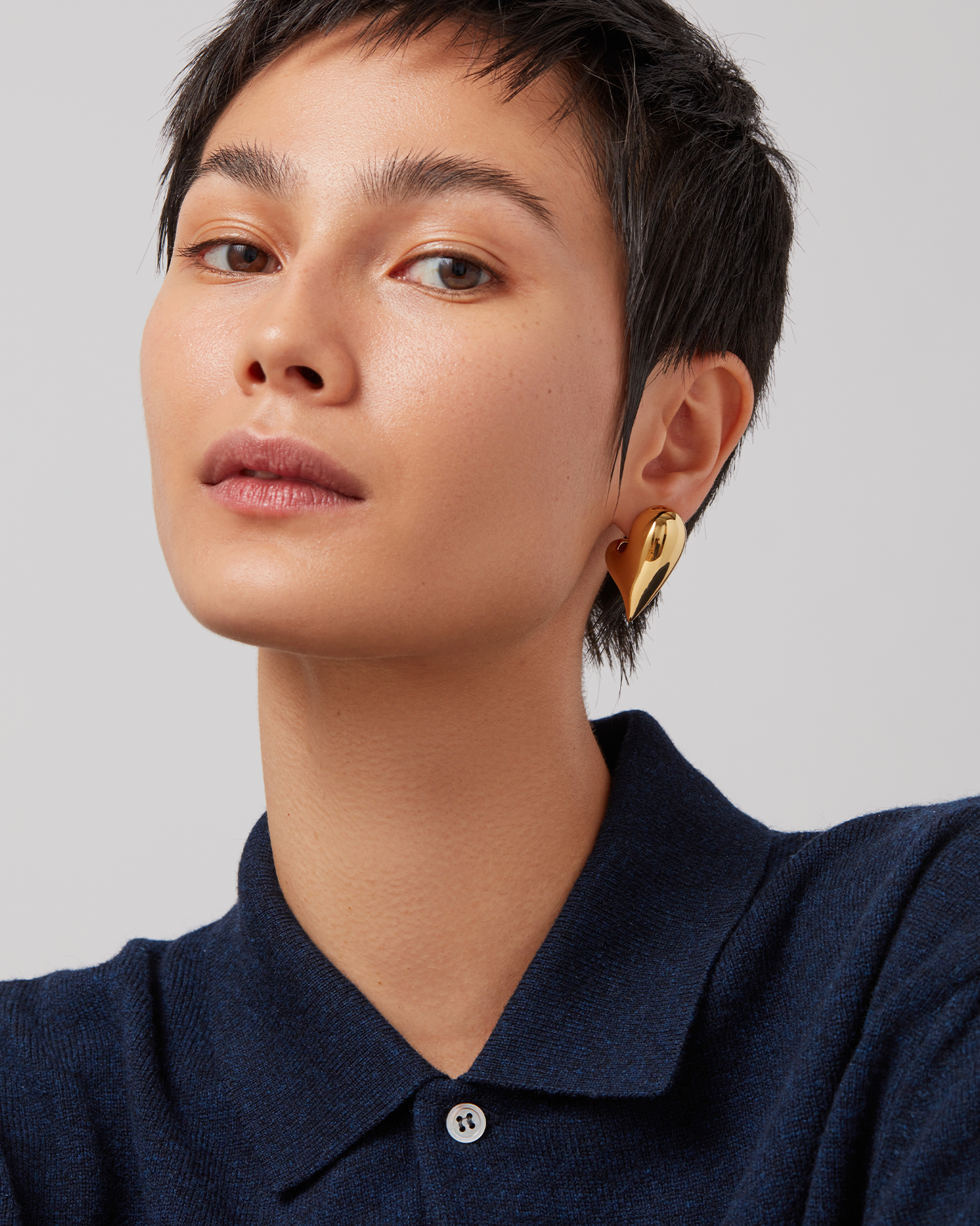 JENNY BIRD Art Heart Puff Earrings Gold Puff Earrings For Women