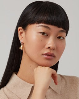 Puffy Heart Detachable Earrings - Small