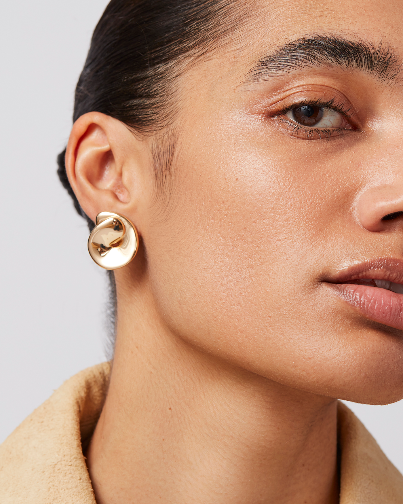 JENNY BIRD Rio Button Earrings Gold Button Earrings For Women