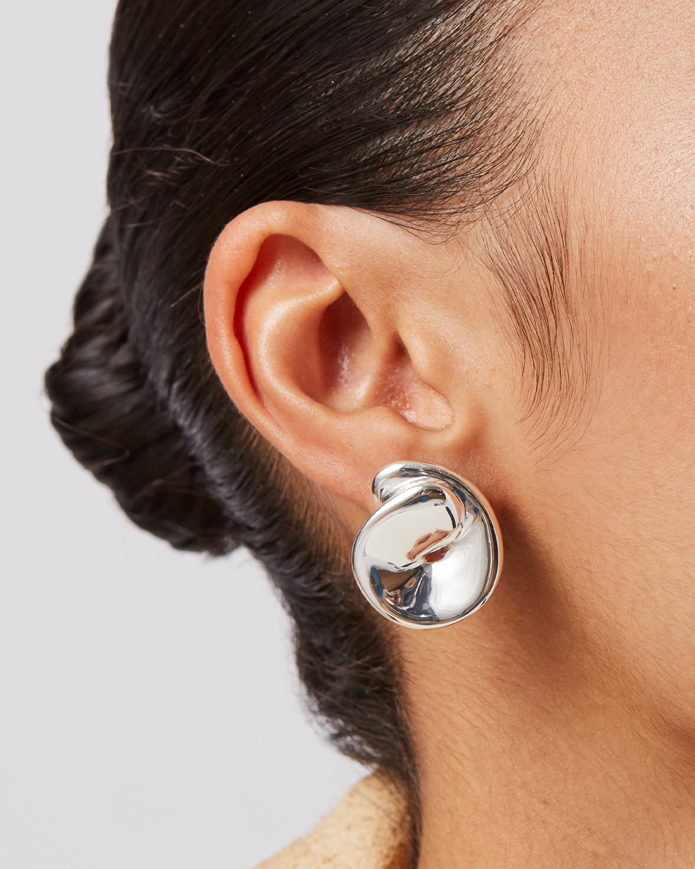 JENNY BIRD Rio Button Earrings Silver Button Earrings For Women