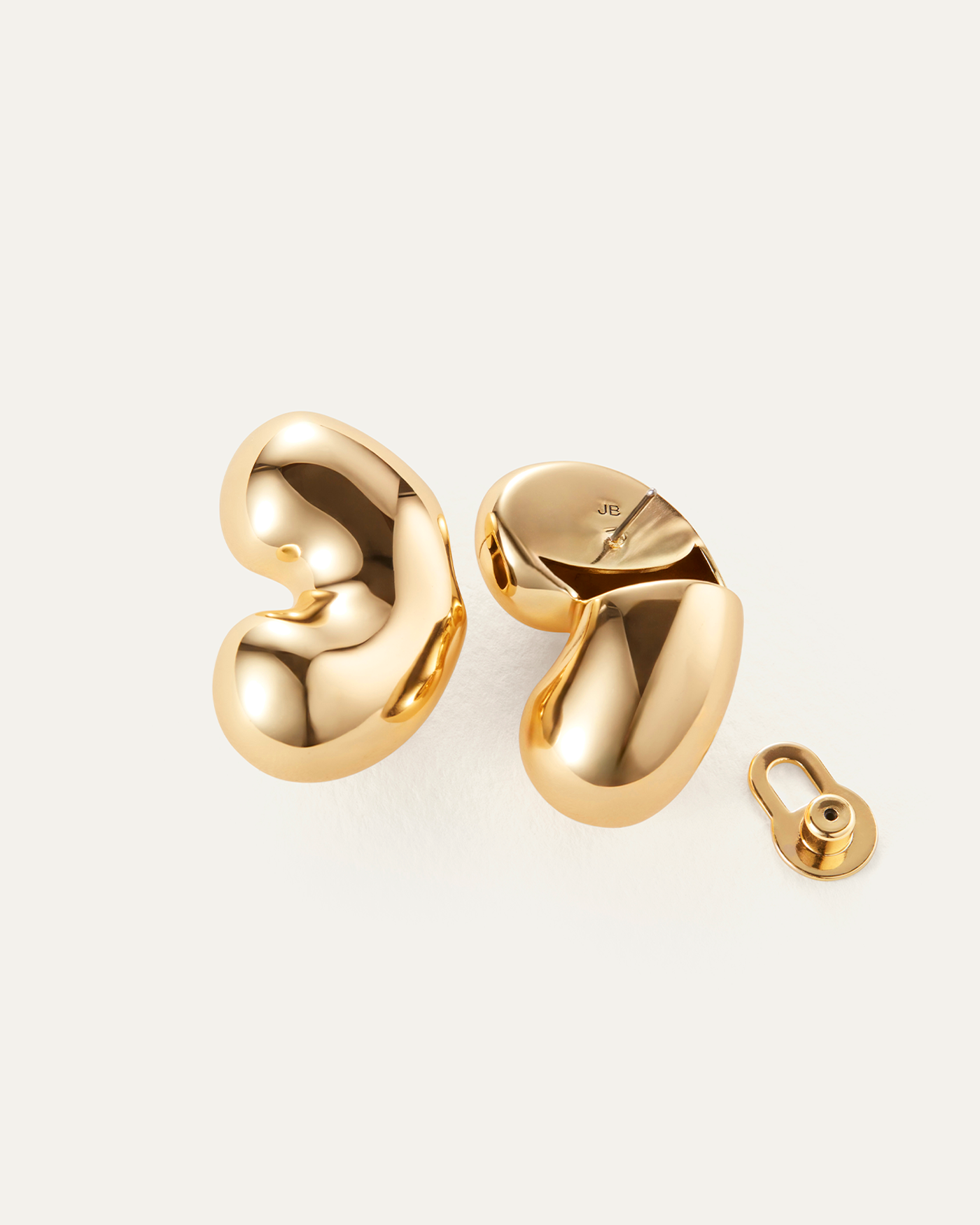 Eliza Puff Earrings Gold