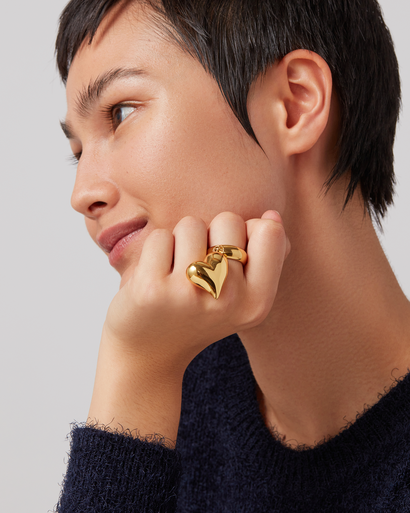 JENNY BIRD Art Heart Ring Gold Ring For Women