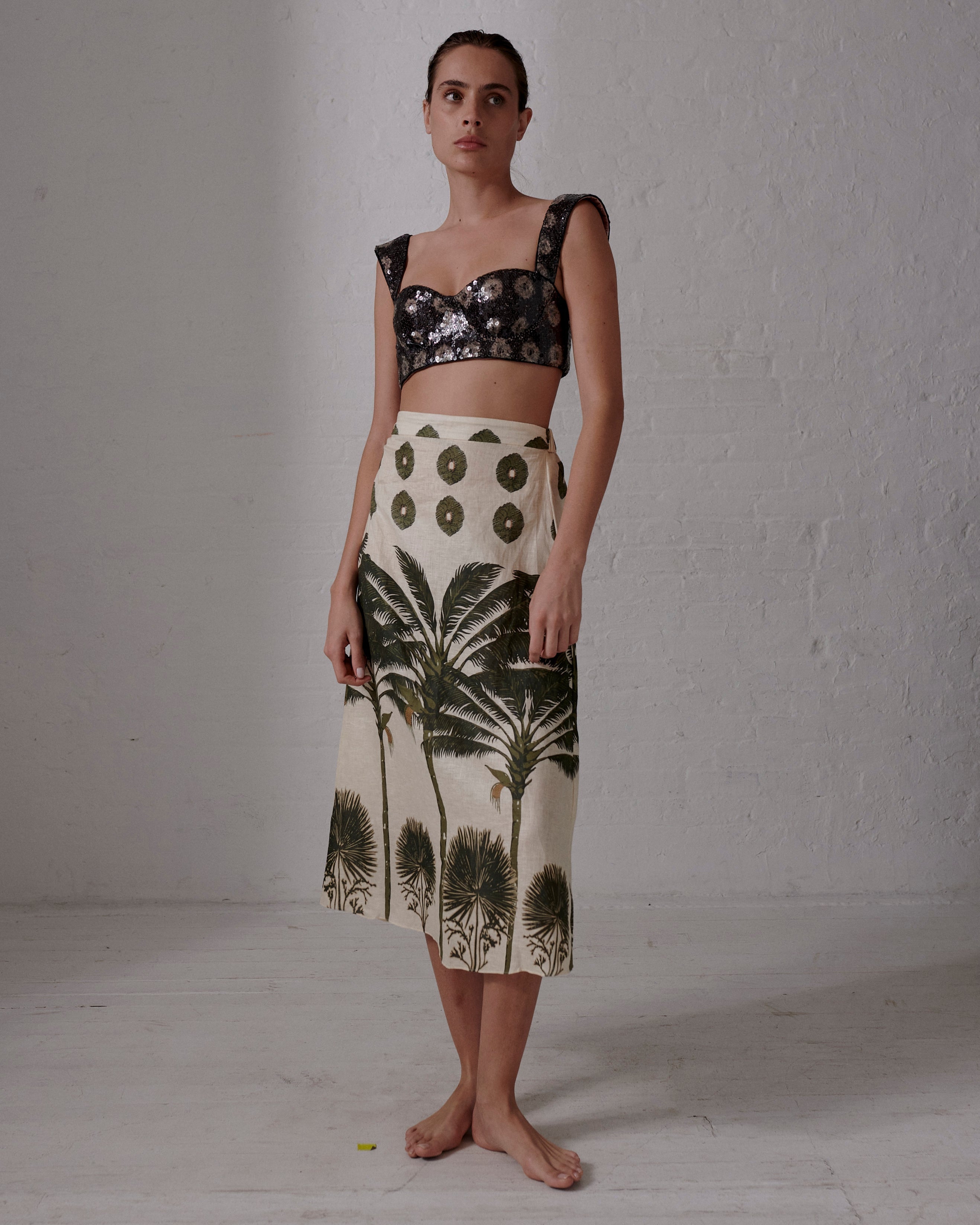 Delirio Sequins Top / Green