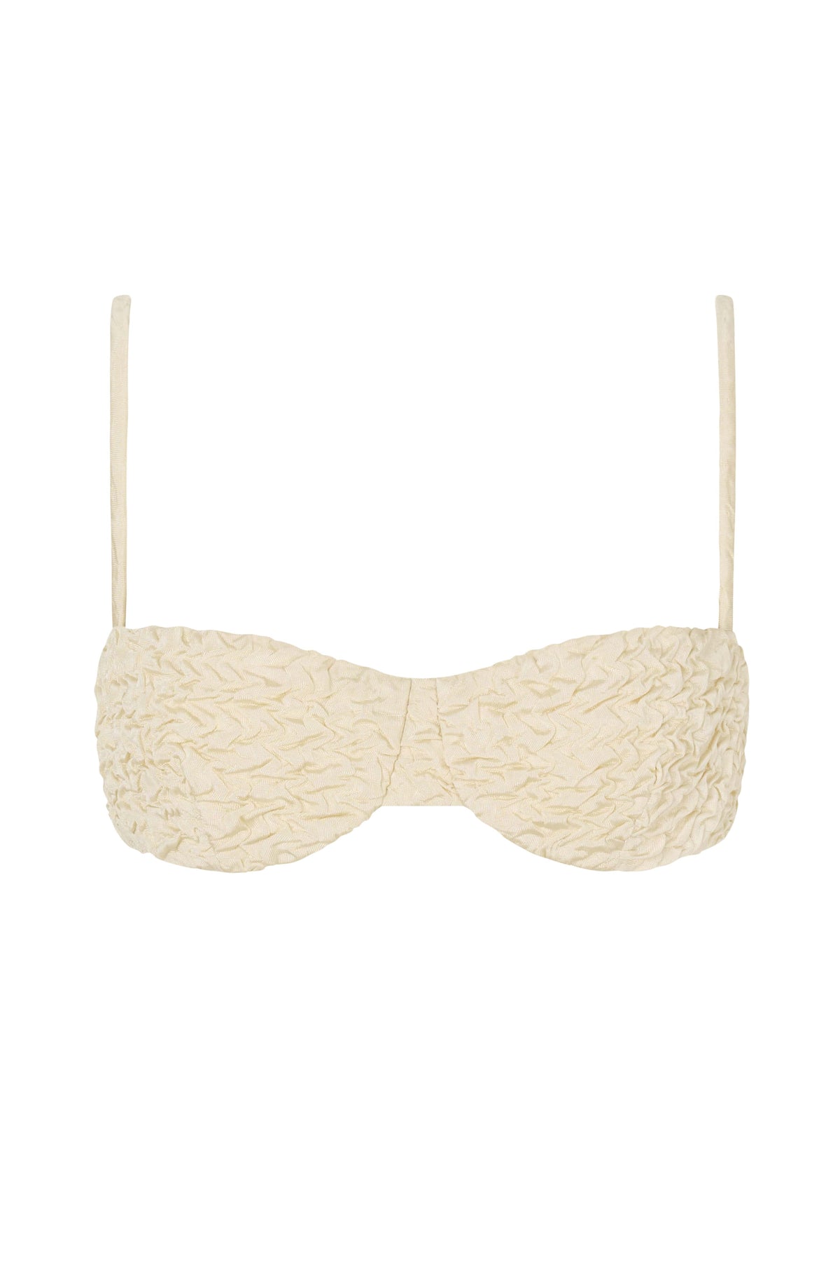 The Ingrid Top in Ivory Luxe Crinkle