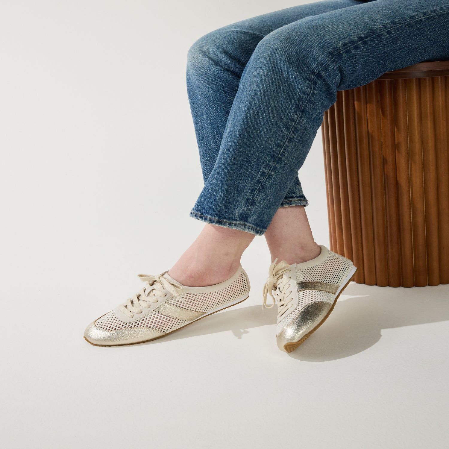 KIAH IN CREAM MESH/GOLD METALLIC - Yosi Samra  -