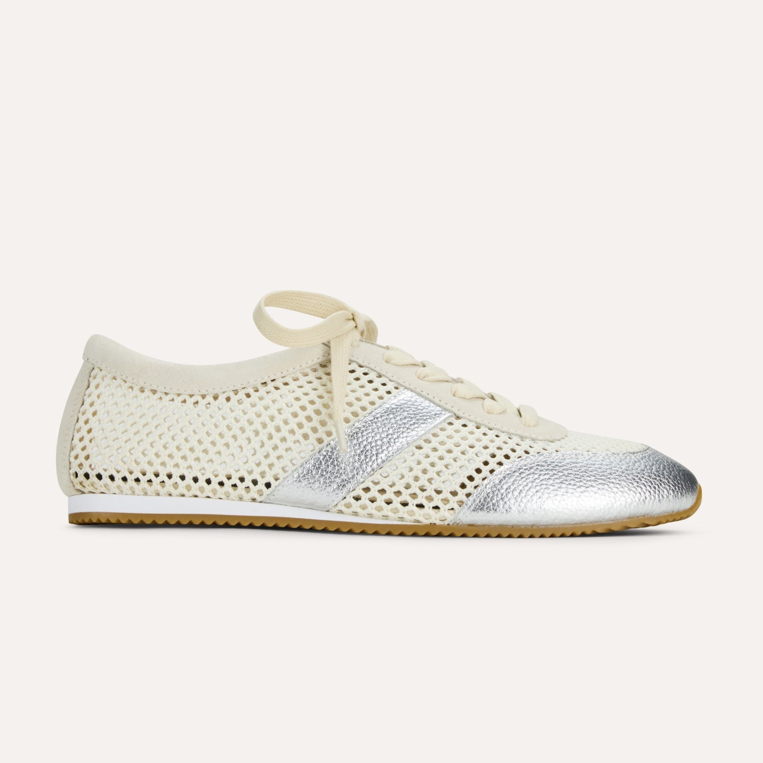 KIAH IN CREAM MESH/SILVER METALLIC - Yosi Samra  -