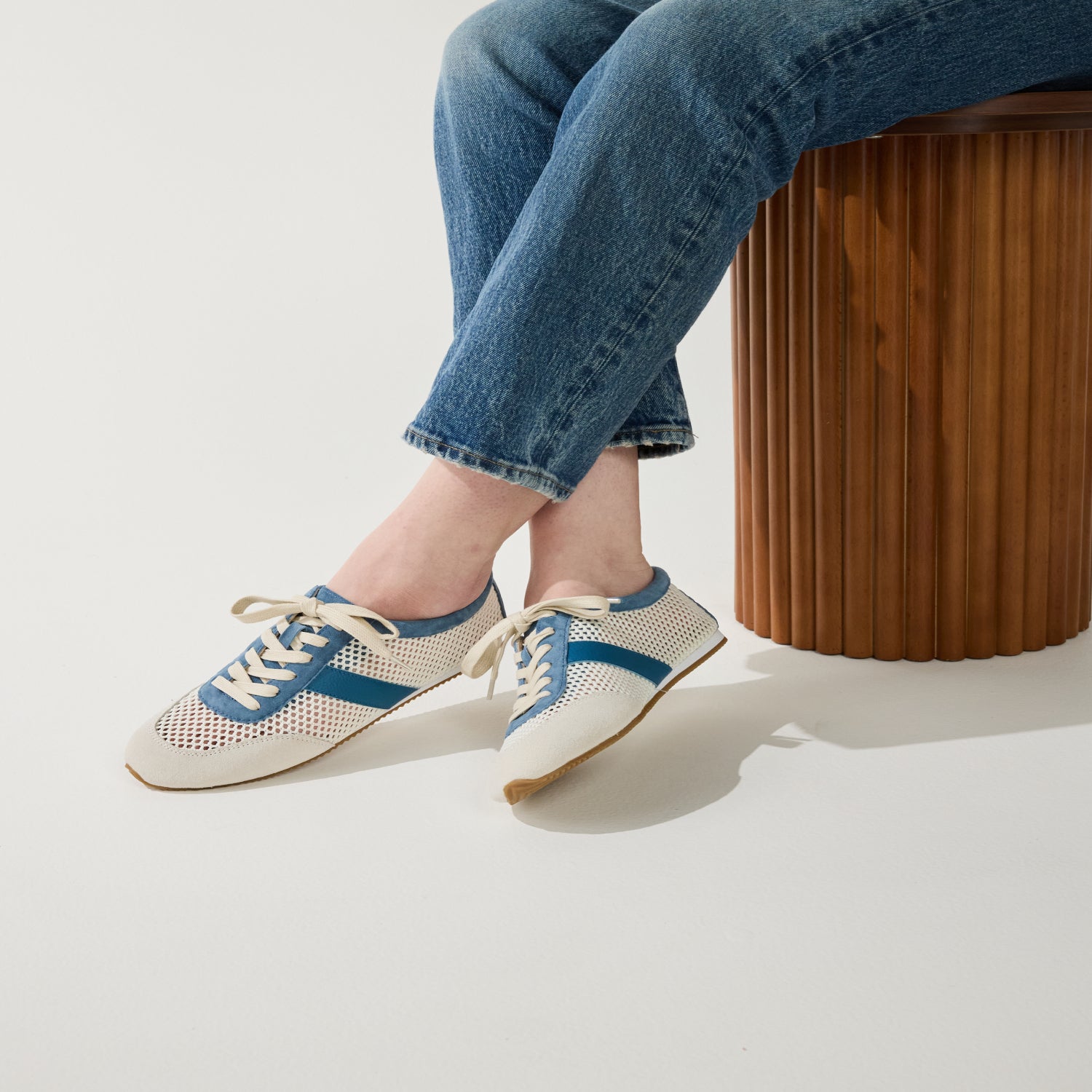 KIAH IN CREAM MESH/SKY BLUE - Yosi Samra  -