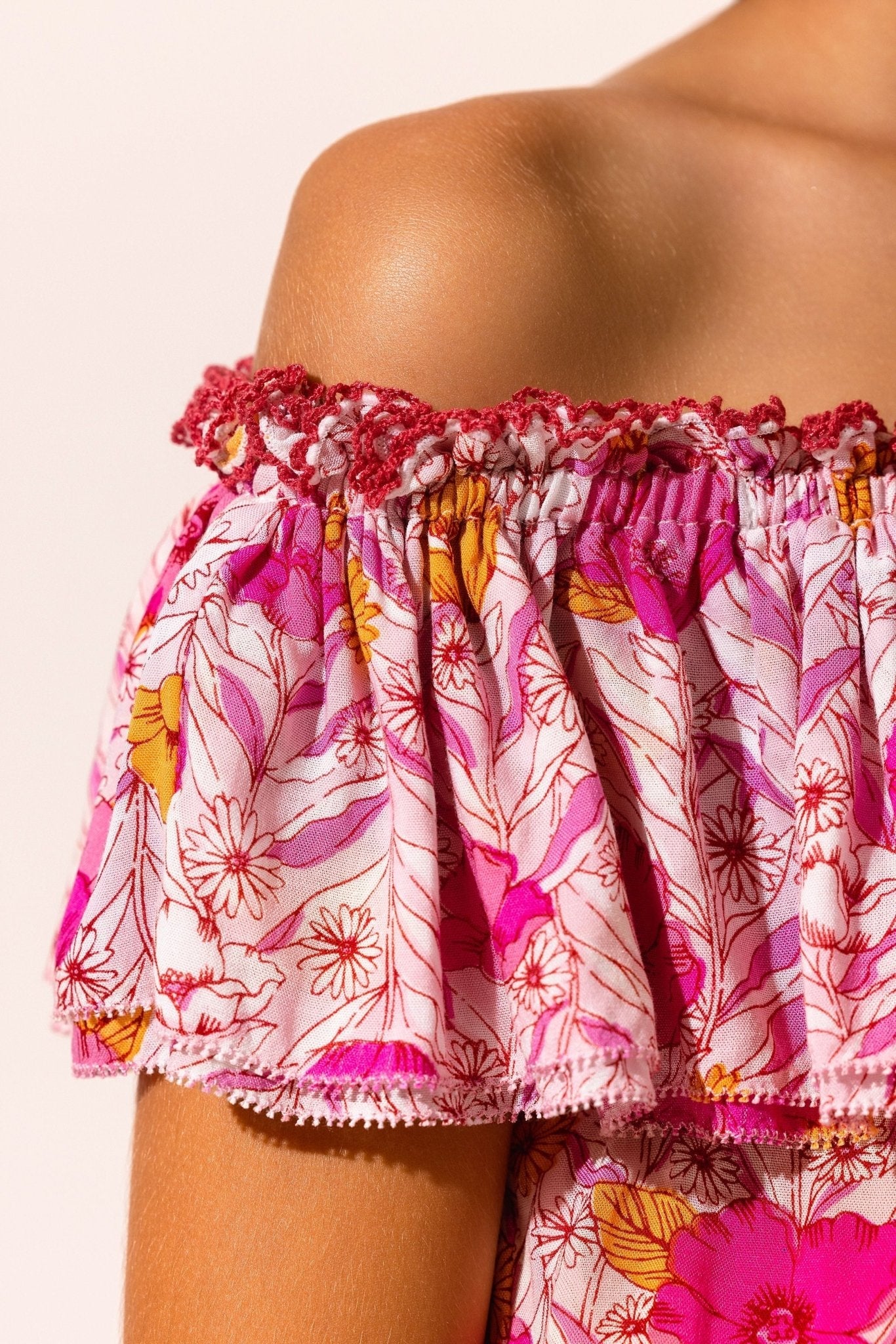 Kids Mini Dress Bella - Pink Petunia - Poupette St Barth