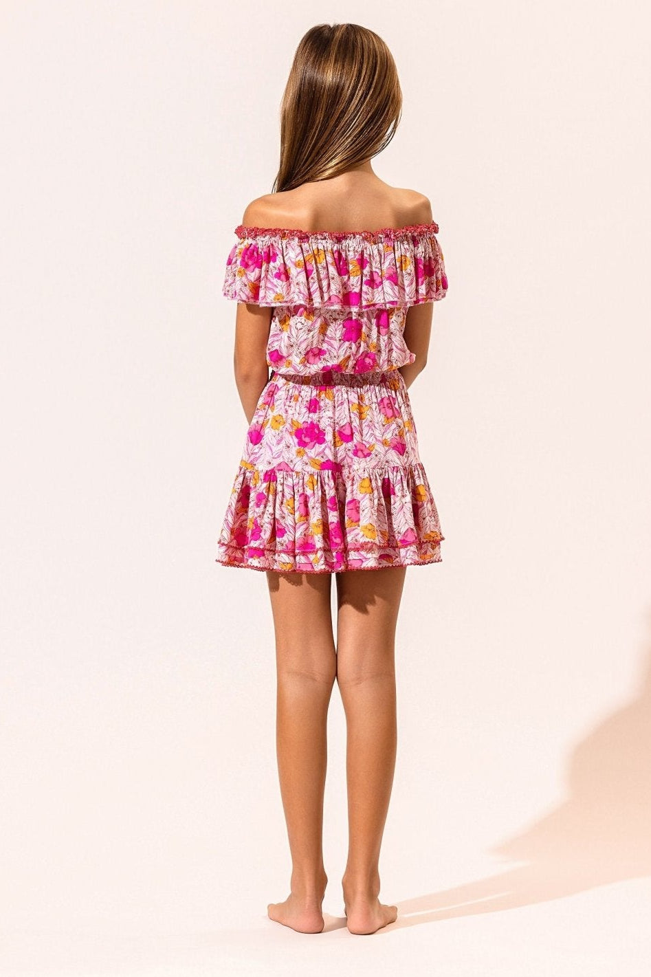 Kids Mini Dress Bella - Pink Petunia - Poupette St Barth