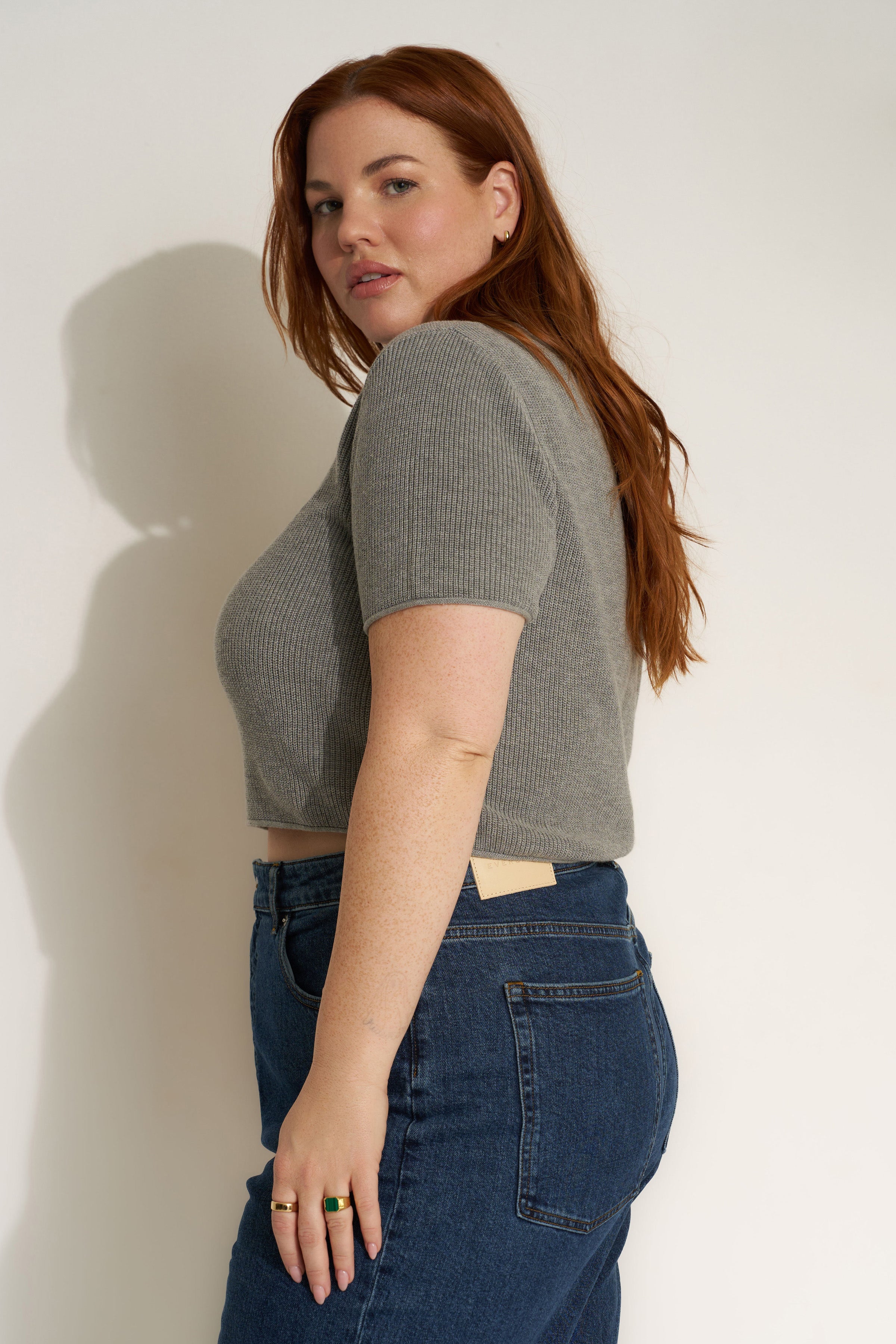 The Knit Tee - Heather Grey
