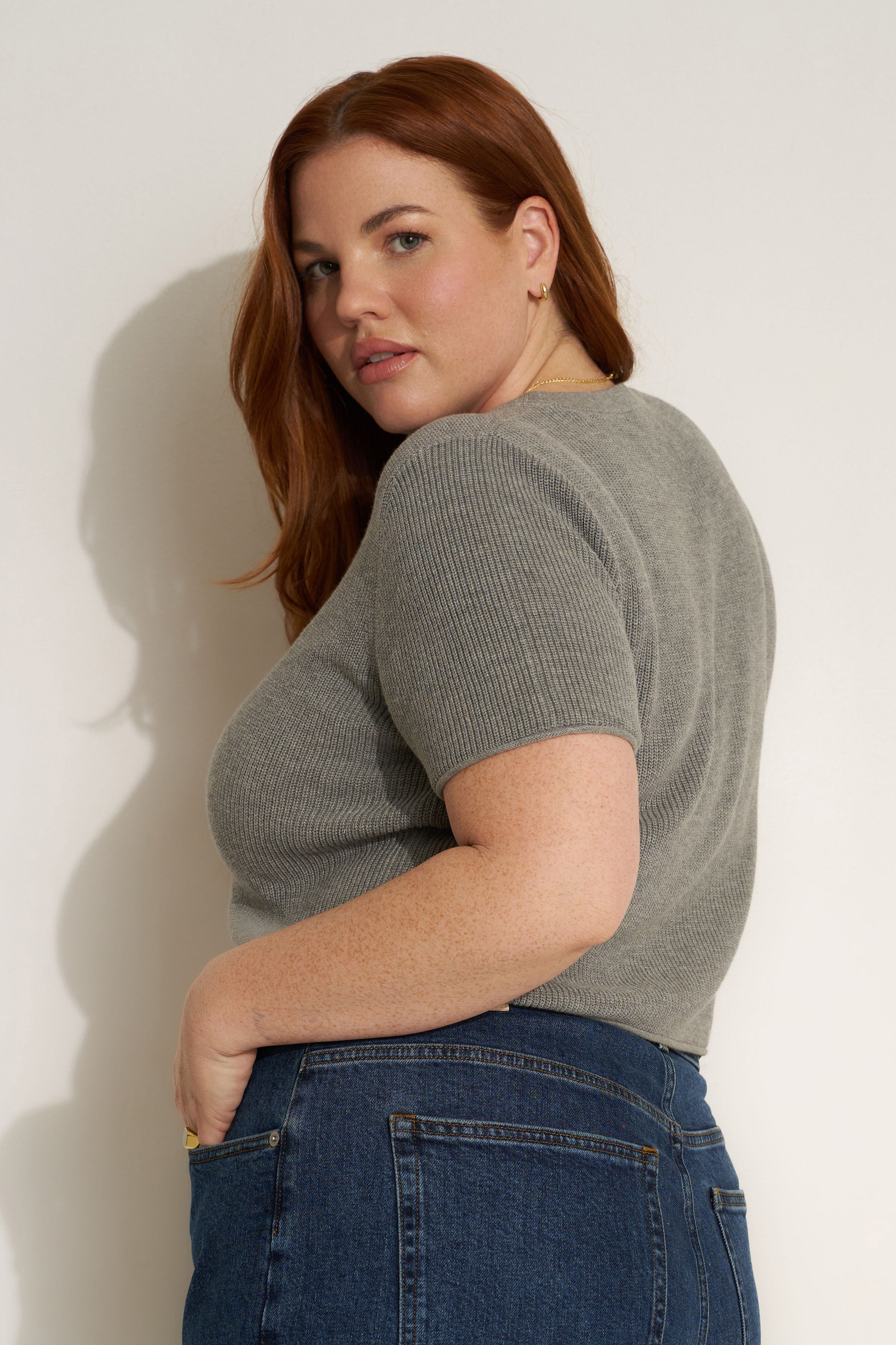 The Knit Tee - Heather Grey