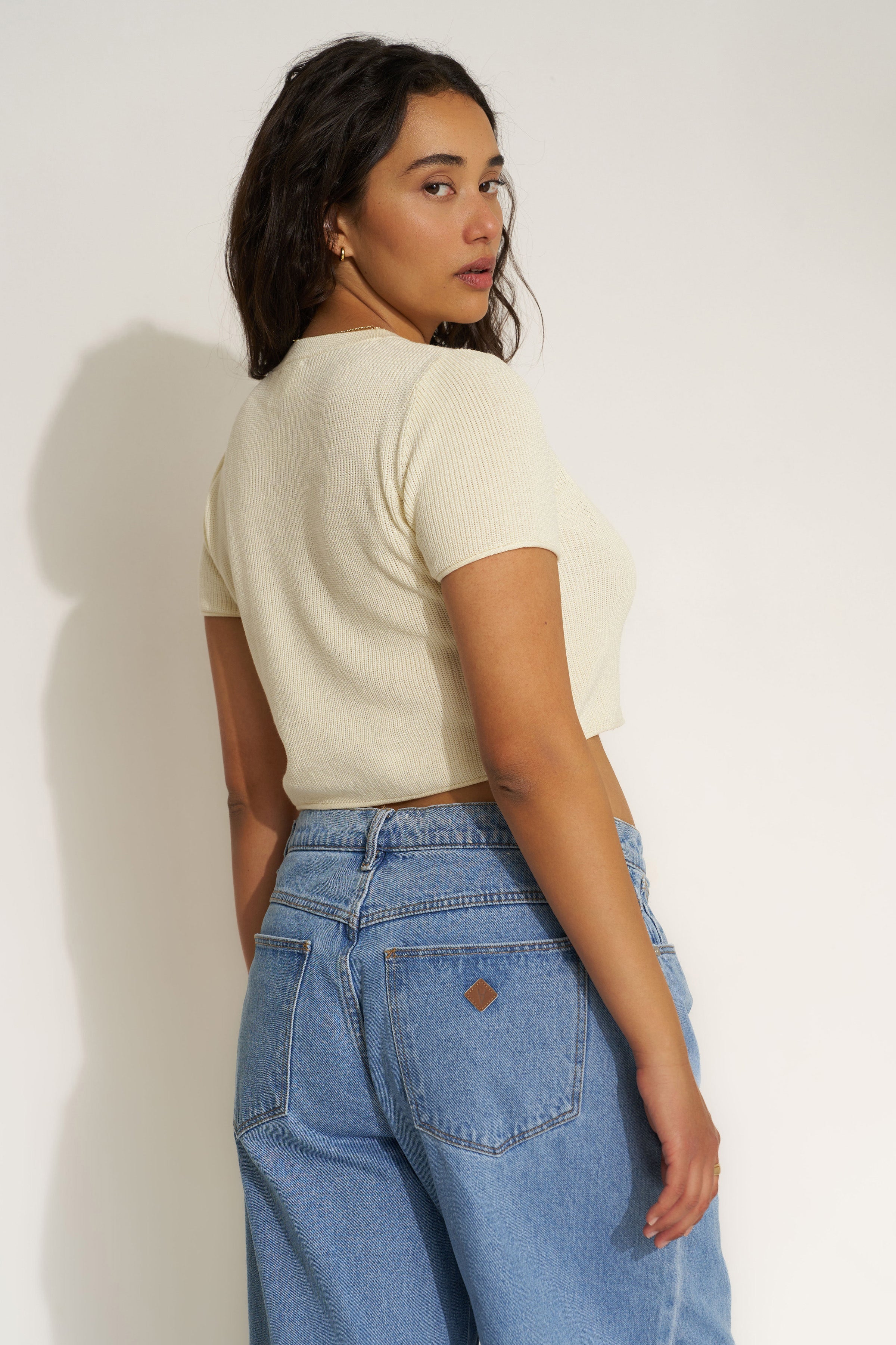 The Knit Tee - Creme