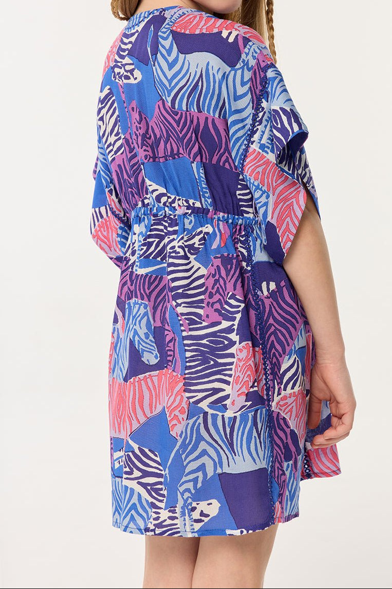 Kaftan Amaya for girls - Blue Ashanti - Poupette St Barth