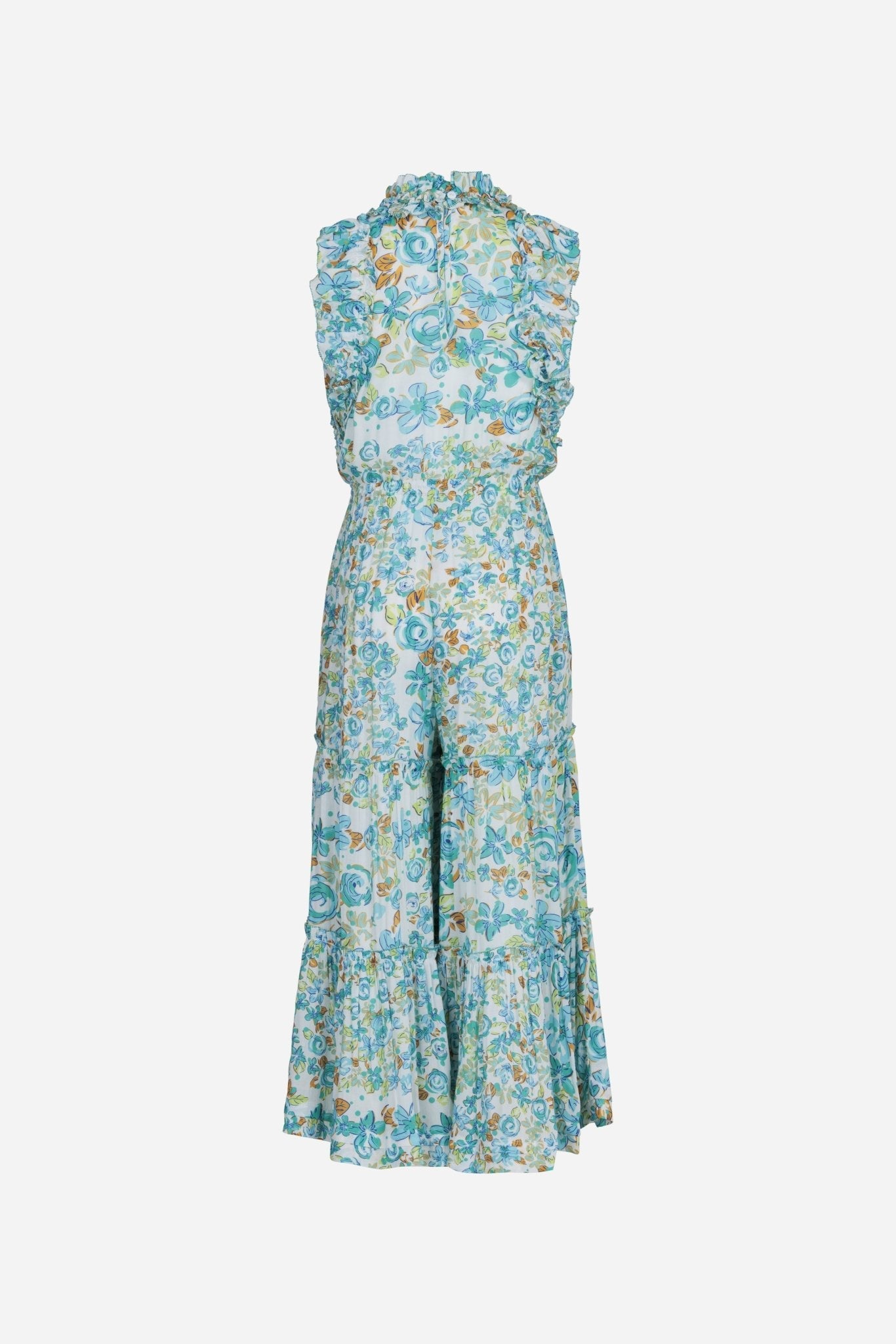 Long Jumpsuit Belene for girls - Mint Garden Rose - Poupette St Barth