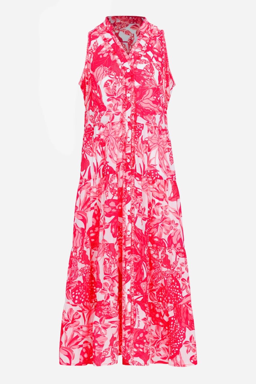 Kids Long Dress Nana - Pink Jengel - Poupette St Barth