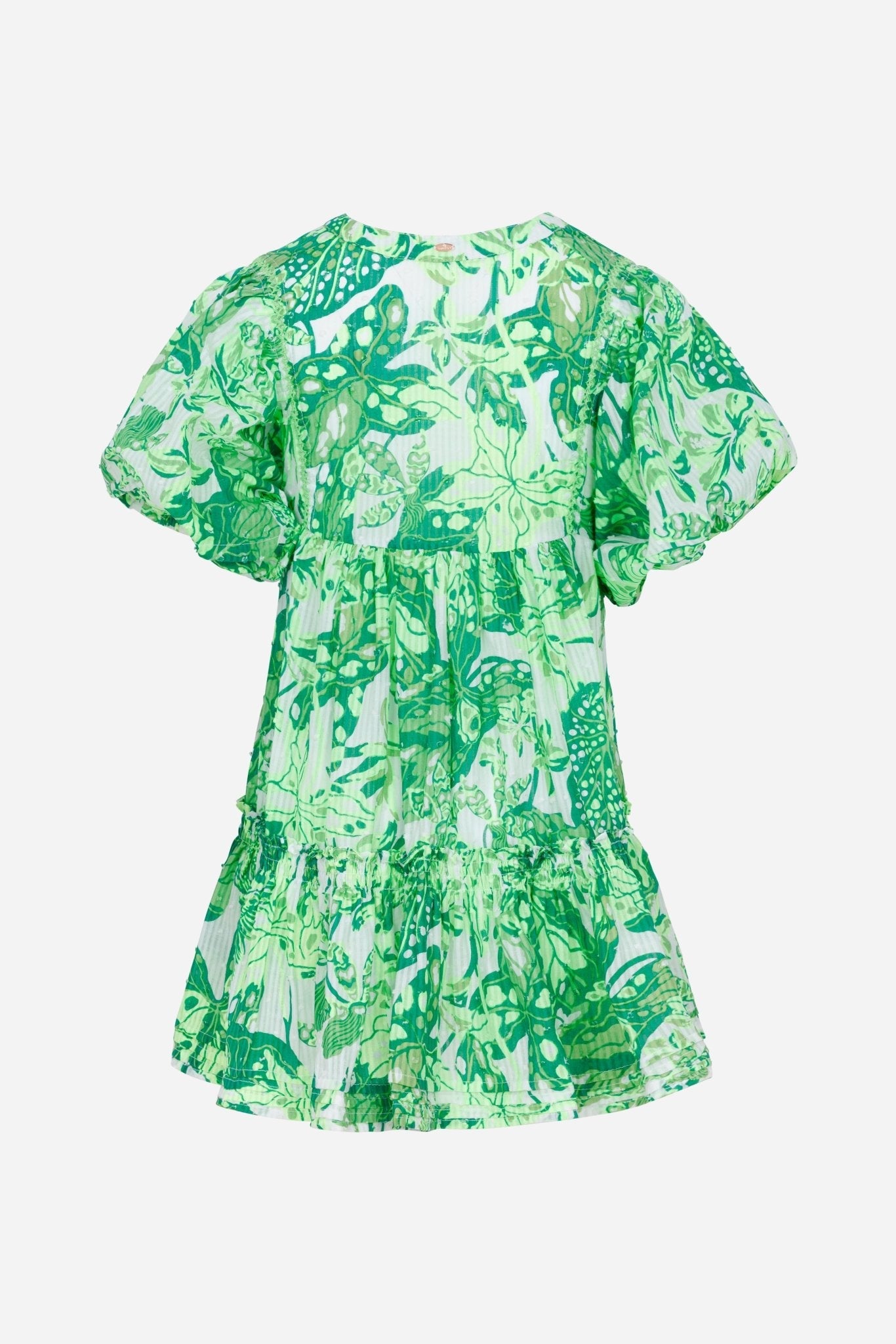 Kids Mini Dress Aria - Green Jengel - Poupette St Barth