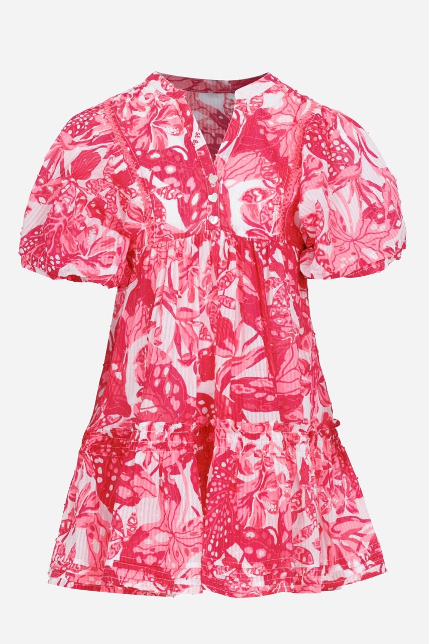 Kids Mini Dress Aria - Pink Jengel - Poupette St Barth
