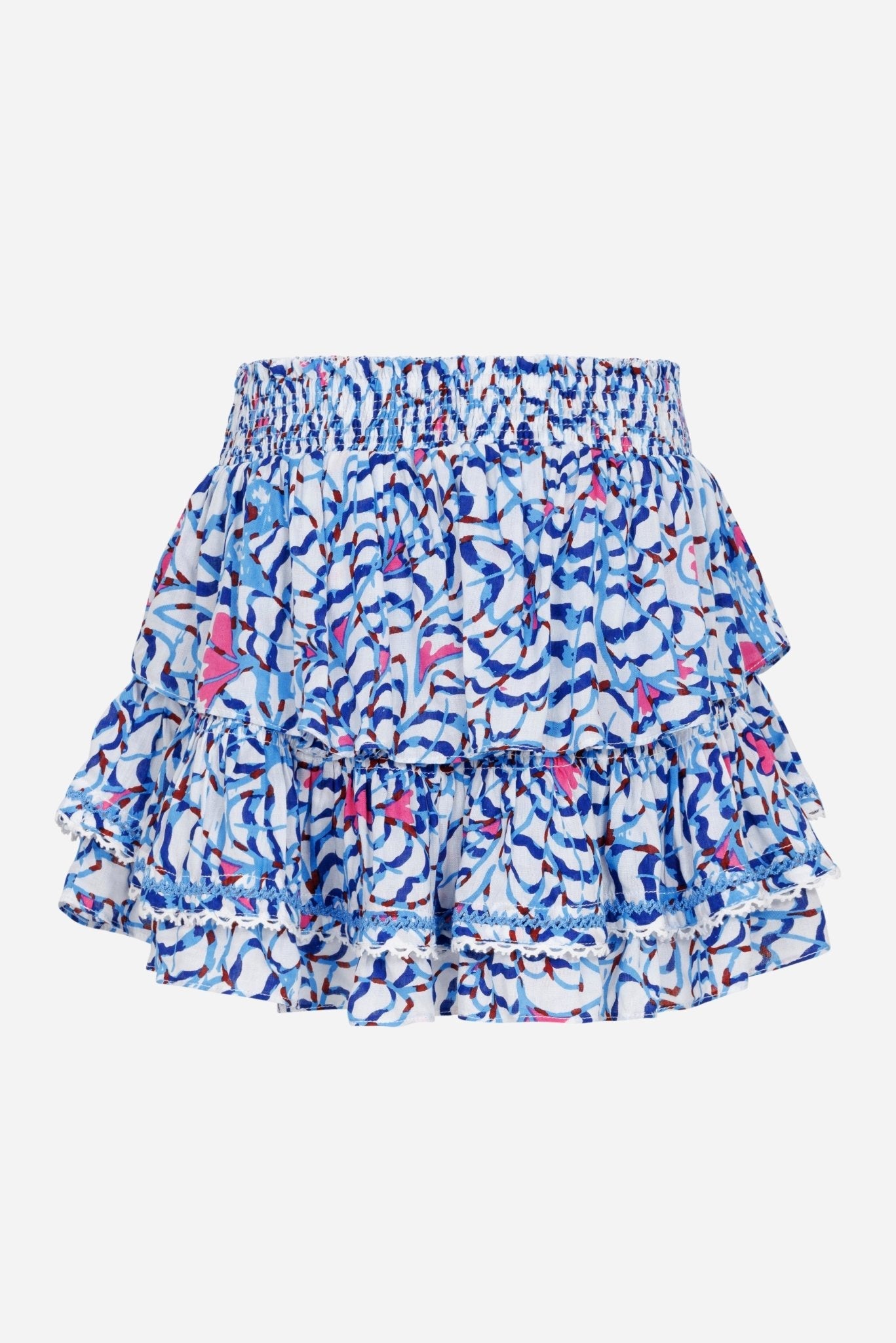 Kids Mini Skirt Ariane - Blue Wings Flower - Poupette St Barth