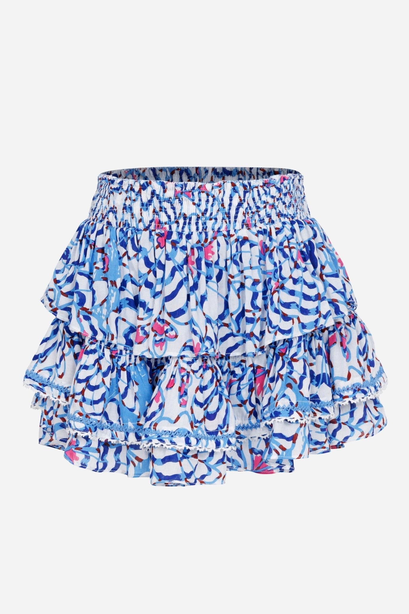 Kids Mini Skirt Ariane - Blue Wings Flower - Poupette St Barth