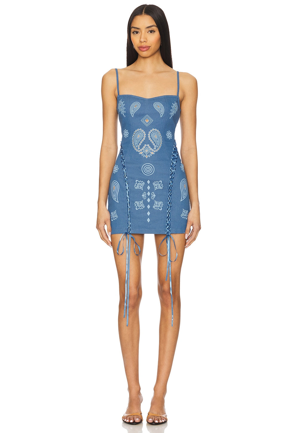 Lace Up Denim Mini | Mini