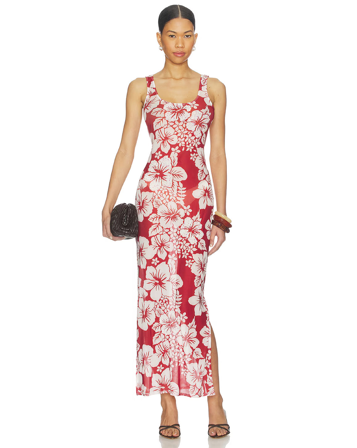 Roselle Mesh Dress | Hibiscus
